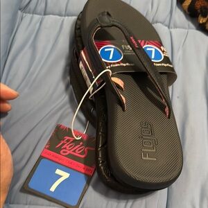 Flojos black and Pink Flip Flops